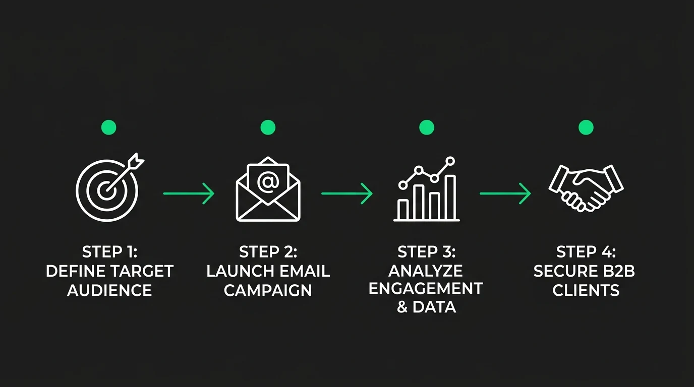 B2B cold email campaign process diagram