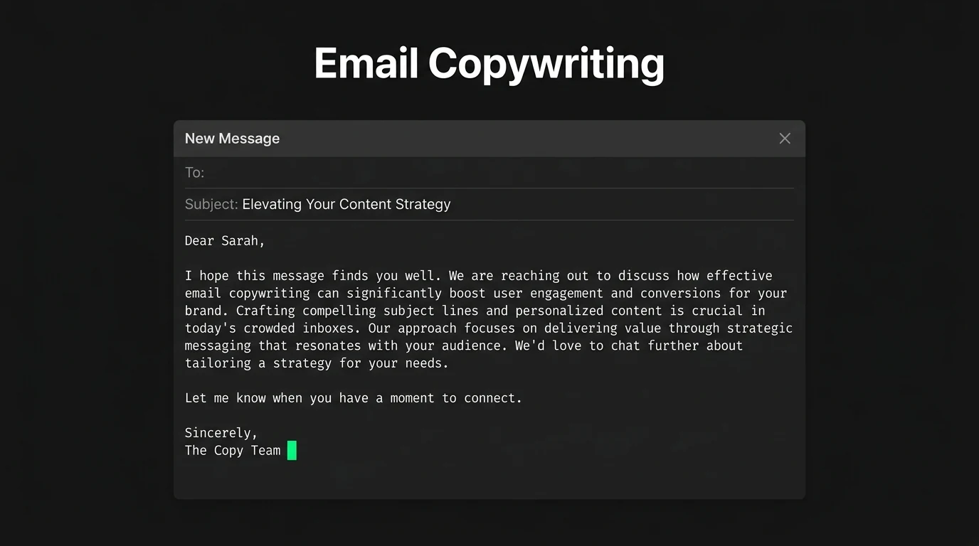 B2B email copywriting service