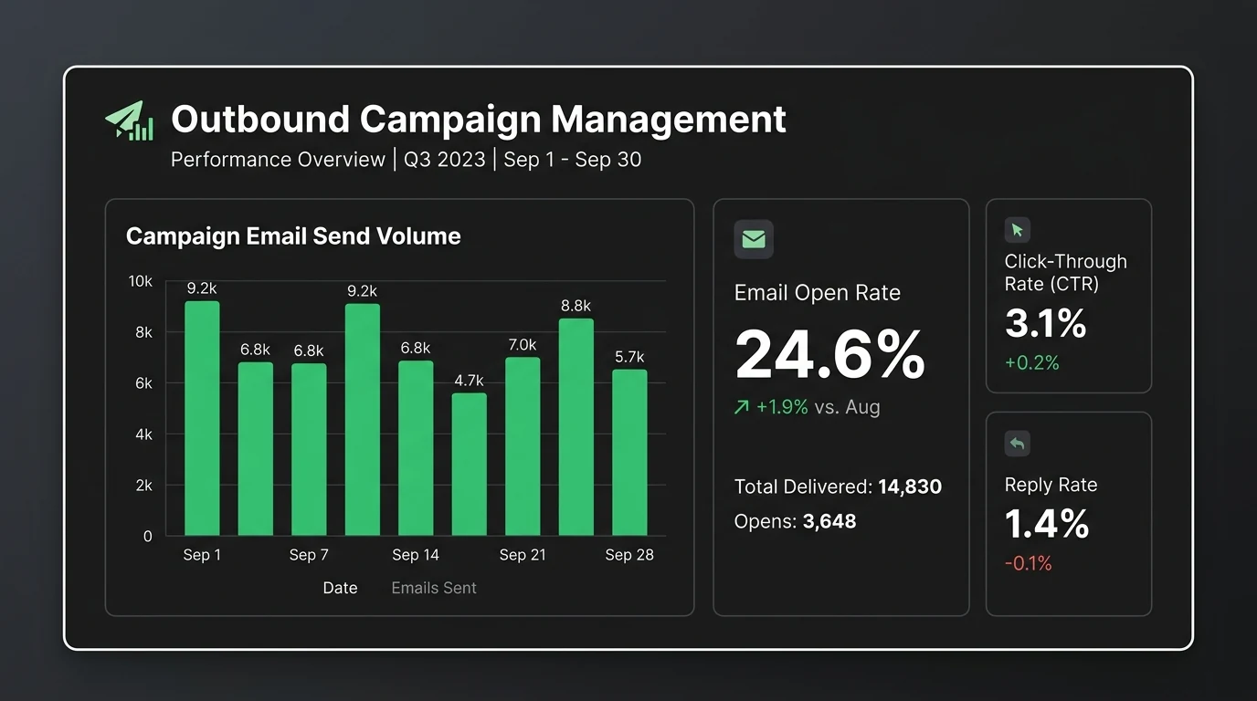 B2B outbound campaign management service